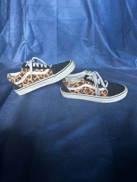 Vans Shoes - Vans Old Skool Leopard Print Skate Shoes Black/True White